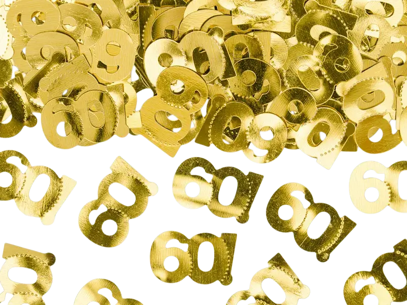 Golden confetti 60 years