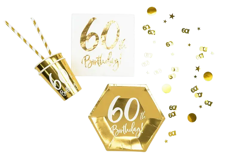 Golden confetti 60 years
