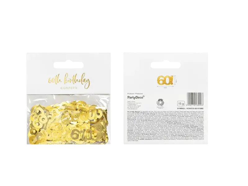 Golden confetti 60 years