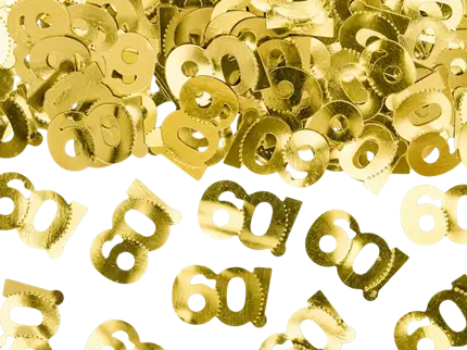 Golden confetti 60 years