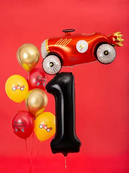 Ball Chiffre ''1'', aluminium, 86cm, black