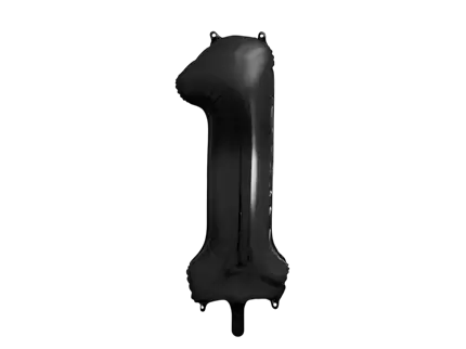 Ball Chiffre ''1'', aluminium, 86cm, black