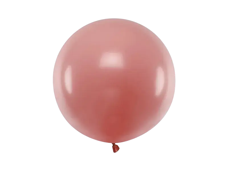 60 cm round balloon, wild pastel pink