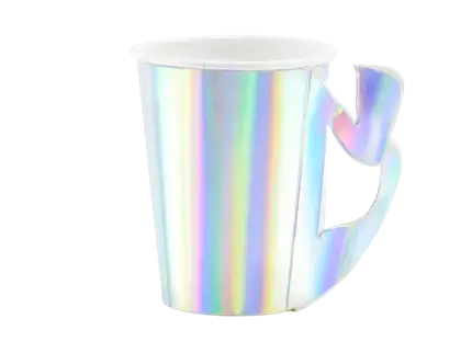 6 holographic mermaid paper cups