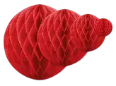 Paper ball, red, 20 cm