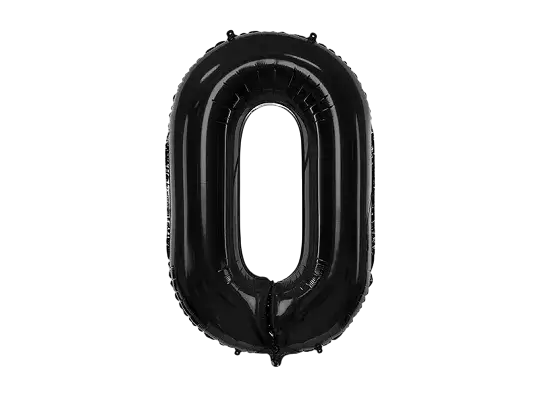 Ball Chiffre ''0'', aluminium, 86cm, black