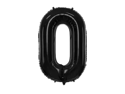 Ball Chiffre ''0'', aluminium, 86cm, black