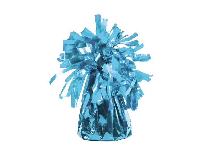 Blue metallic balloon weight