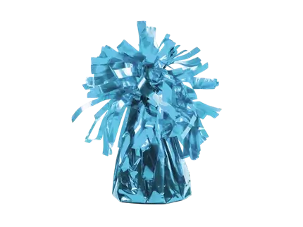 Blue metallic balloon weight