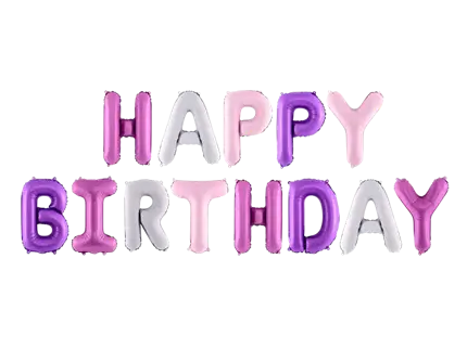 Happy Birthday Balloon Pink