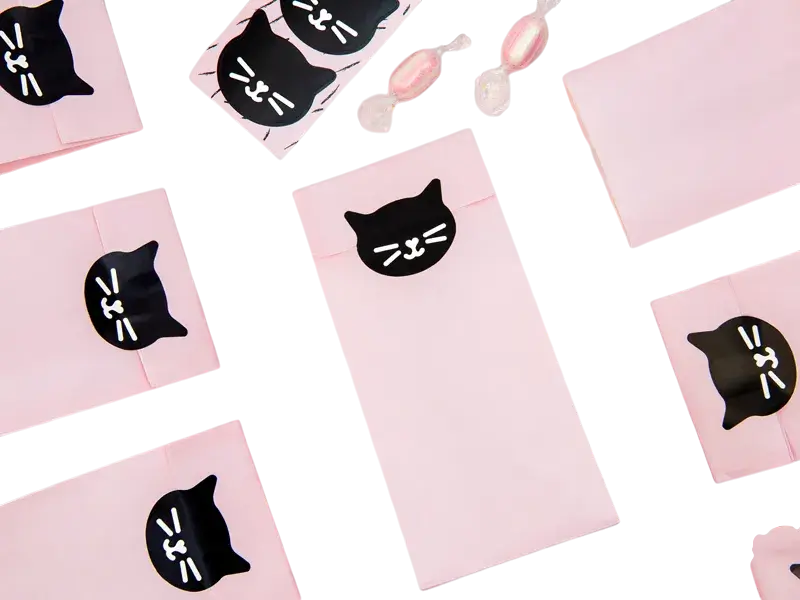 6 bags of pink cat candy