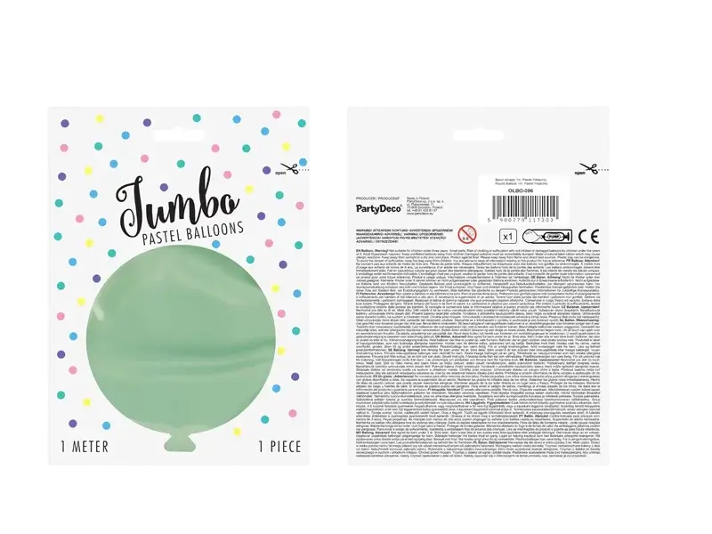 Giant round balloon pistachio green - 1 metre