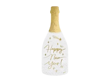 Champagne napkins, gold, 14.5 x 12 cm