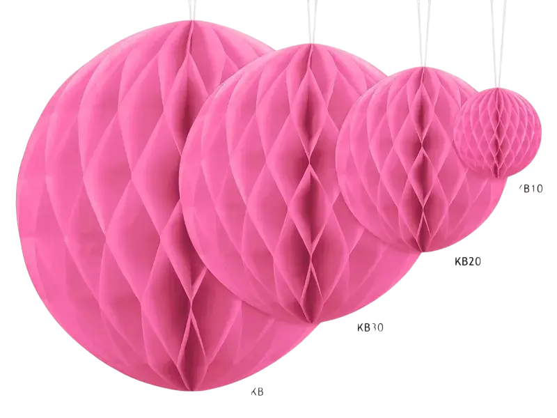 Pink honeycomb ball - 30 cm