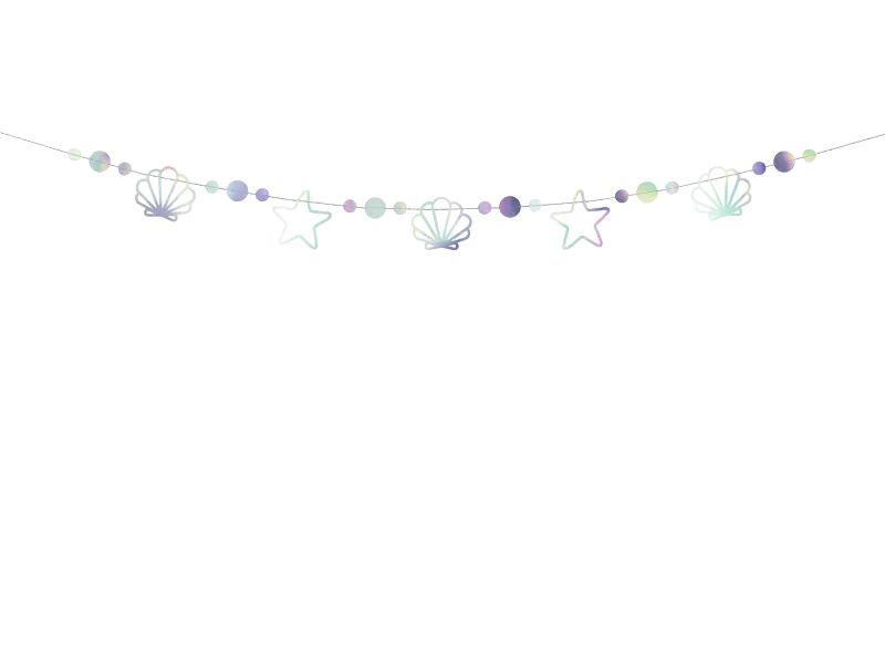 Holographic mermaid garland