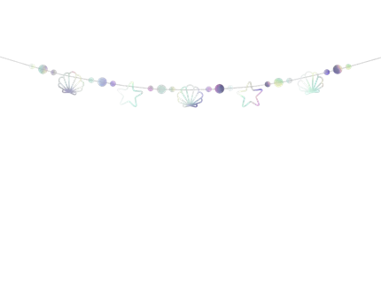 Holographic mermaid garland