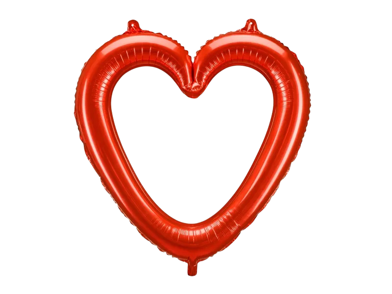 Red heart aluminium balloon