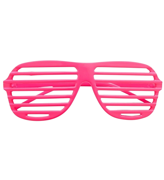 Fluorescent pink shutter glasses