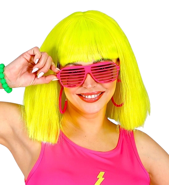 Fluorescent pink shutter glasses