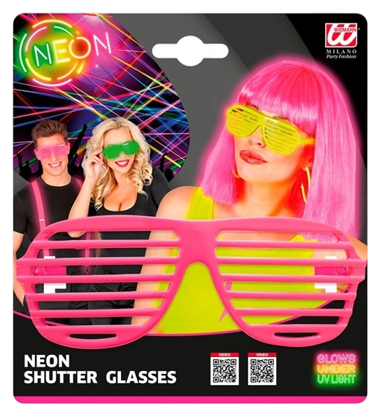 Fluorescent pink shutter glasses