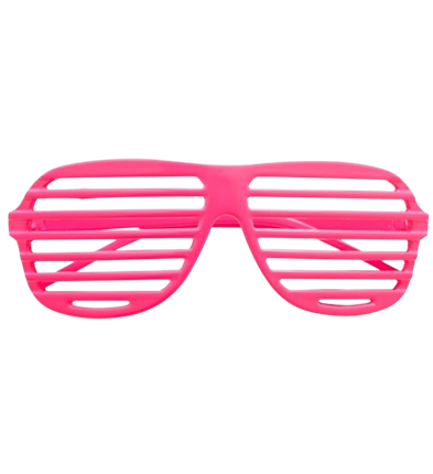 Fluorescent pink shutter glasses