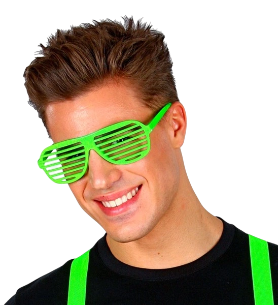 Fluorescent green shutter glasses