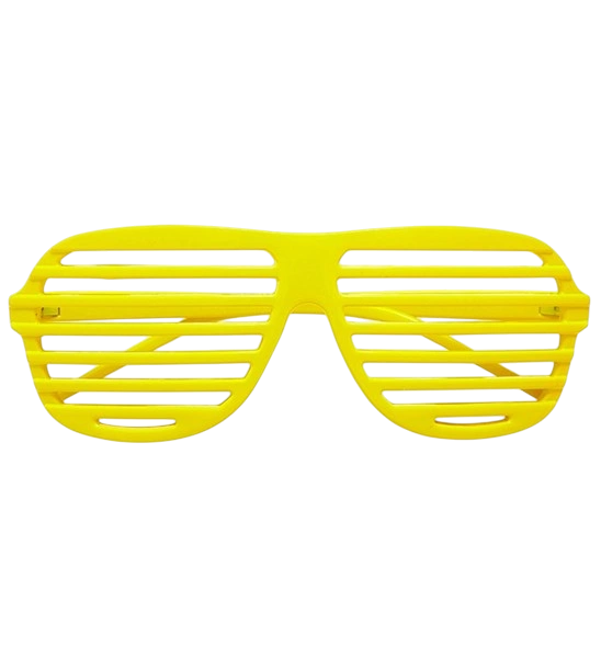 Fluorescent yellow shutter glasses