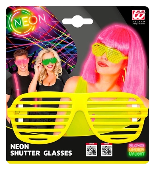 Fluorescent yellow shutter glasses
