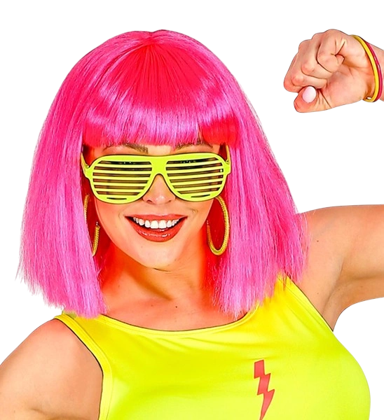 Fluorescent yellow shutter glasses