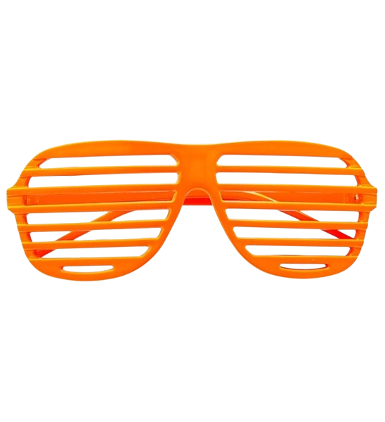 Fluorescent orange shutter glasses
