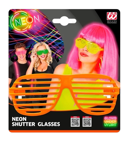 Fluorescent orange shutter glasses