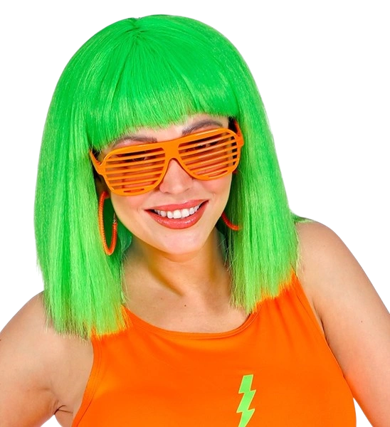 Fluorescent orange shutter glasses