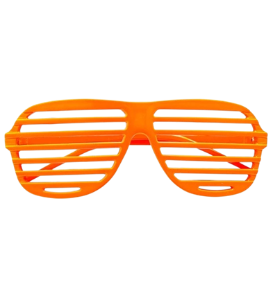 Fluorescent orange shutter glasses