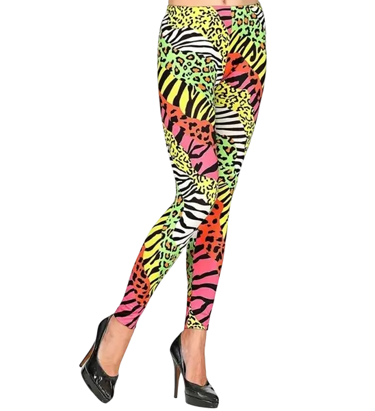 80's animal print leggings - L/XL