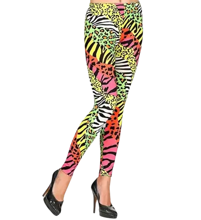 80's animal print leggings - L/XL