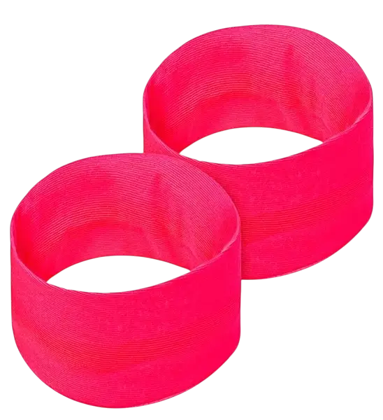Pair of neon pink cuffs