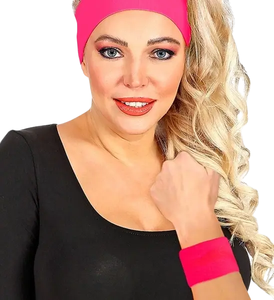 Pair of neon pink cuffs