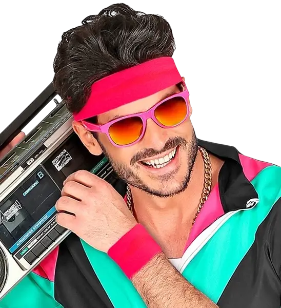 Pair of neon pink cuffs