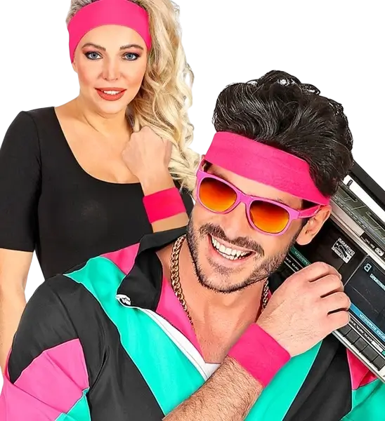 Pair of neon pink cuffs