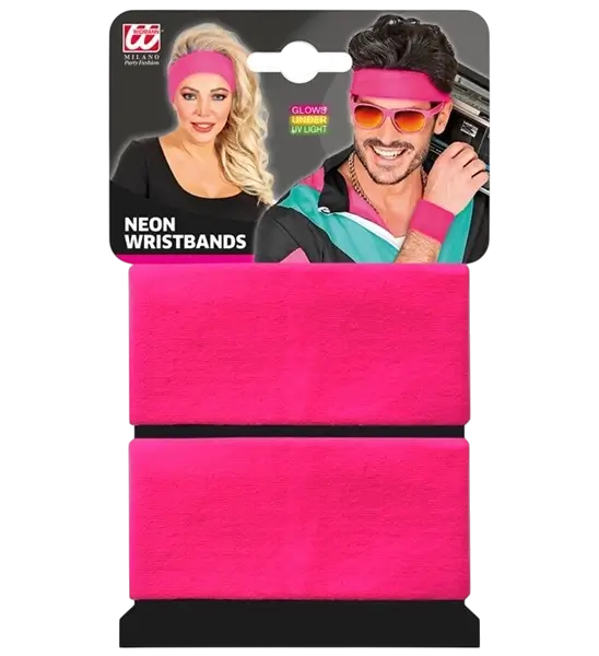 Pair of neon pink cuffs