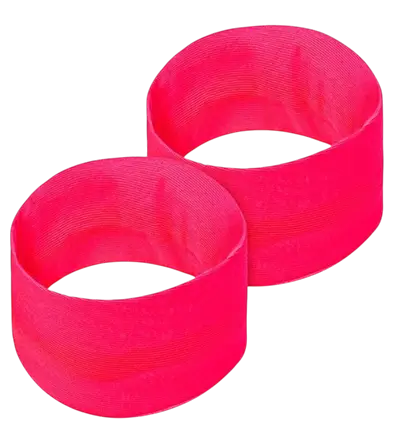 Pair of neon pink cuffs