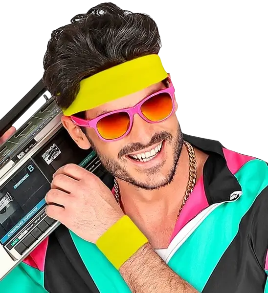 Pair of neon green cuffs