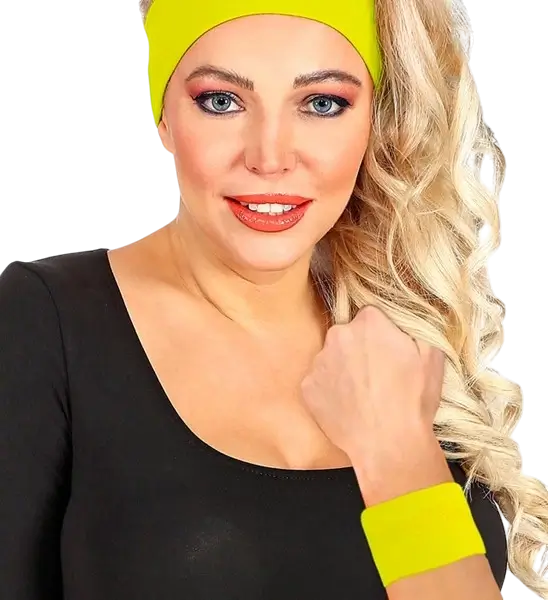 Pair of neon green cuffs
