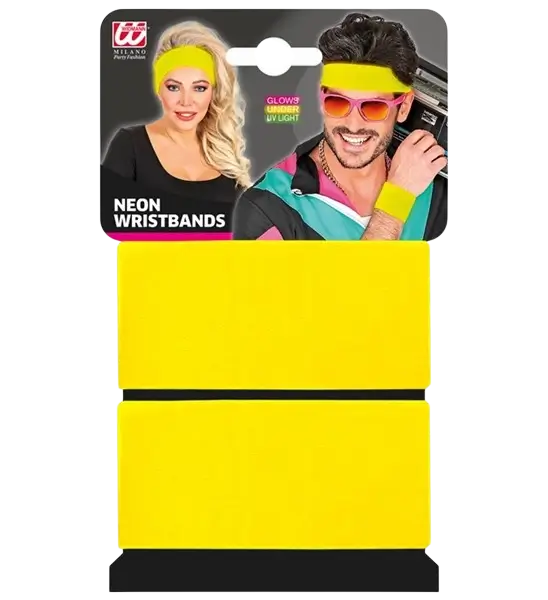 Pair of neon yellow cuffs