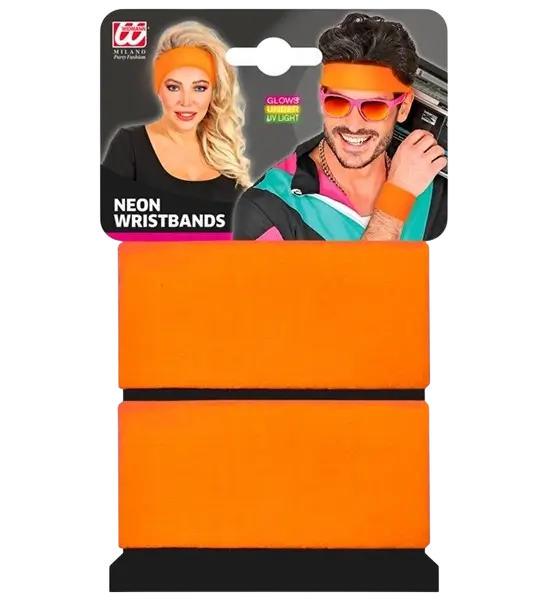 Pair of fluorescent orange cuffs