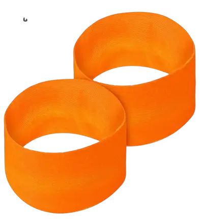 Pair of fluorescent orange cuffs