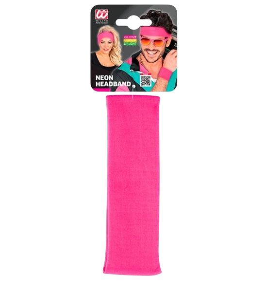 Retro neon pink headband