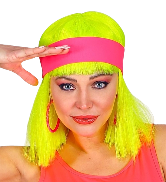 Retro neon pink headband