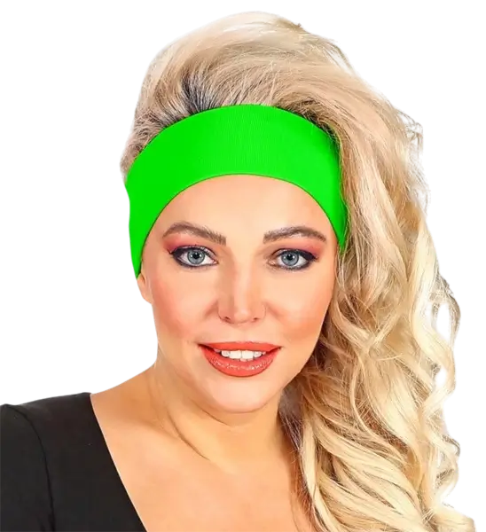 Retro neon green headband
