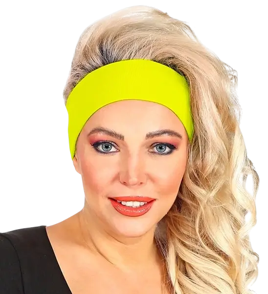 Retro neon yellow headband